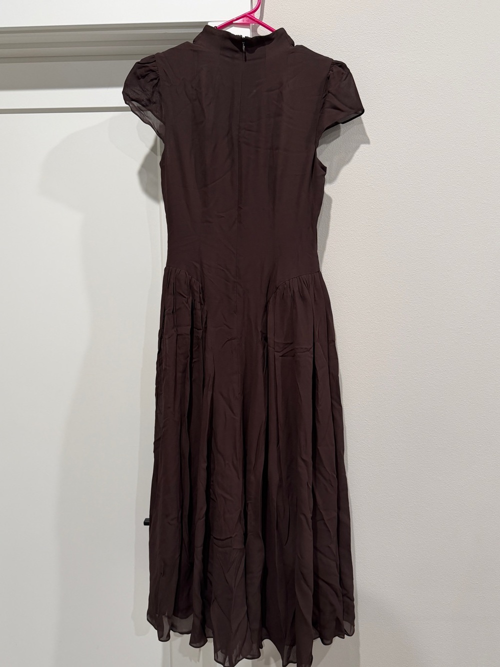 Reformation Maven Dress in chocolate mole size 8 - Picture 2 of 7
